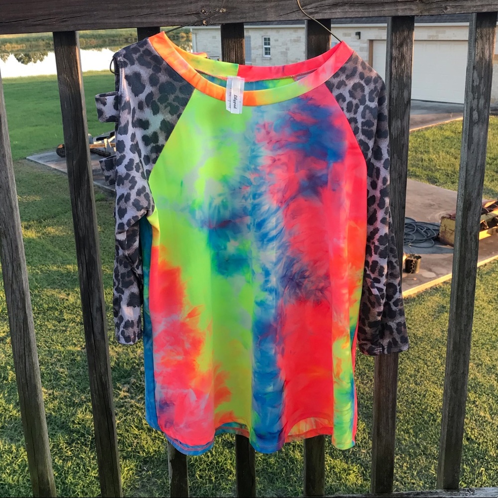 Tie die qtr length sleeve